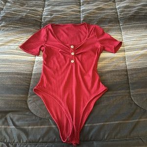 NEVER WORN size small SHEIN red body suit